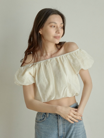 Chiffon off shoulder gbvX